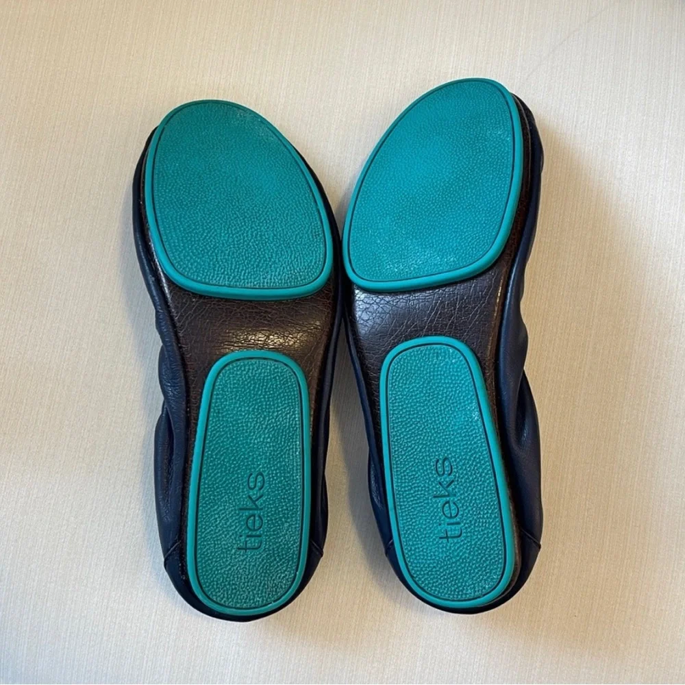 TIEKS BLUE & TEAL BALLET SHOES SIZE 8 - Picture 6 of 6